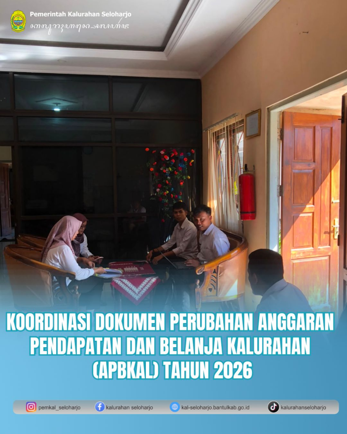 Koordinasi Dokumen Perubahan Anggaran Pendapatan dan Belanja Kalurahan (APBKal) Tahun 2026