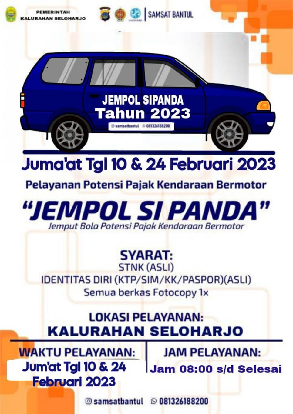 LAYANAN JEMPOL SI PANDA, JUMAT 10&24 FEBRUARI!!!