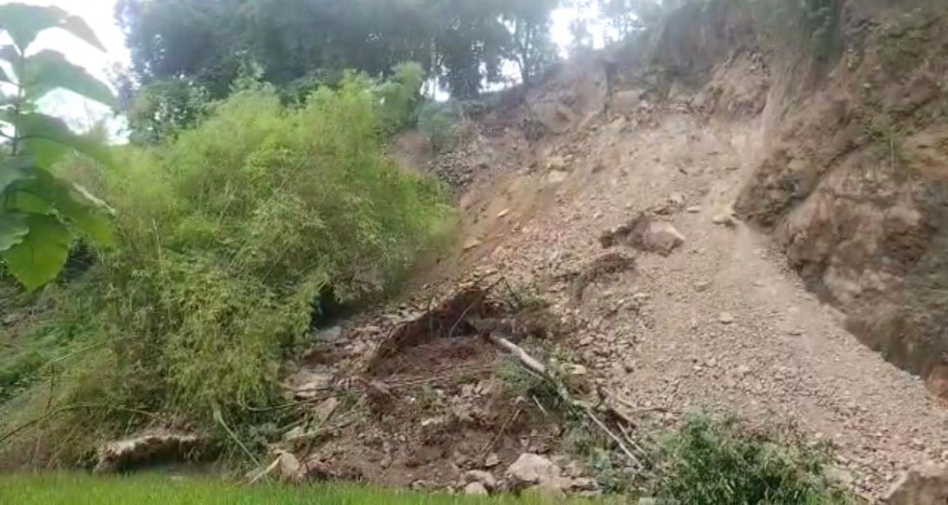 TANAH LONGSOR DI GUNUNG BUTAK POYAHAN SELOHARJO DI SEBABKAN TINGGINYA CURAH HUJAN
