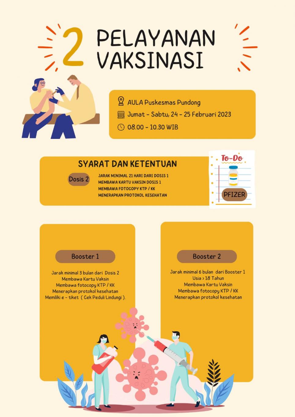 INFO VAKSIN 24-25 FEBRUARI 2023 DI PUNDONG!!!