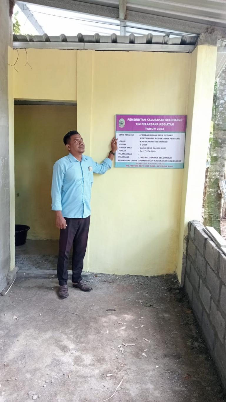 CEK PEMBANGUNAN MCK APBKal Tahun 2023 Pemerintah Kalurahan Seloharjo