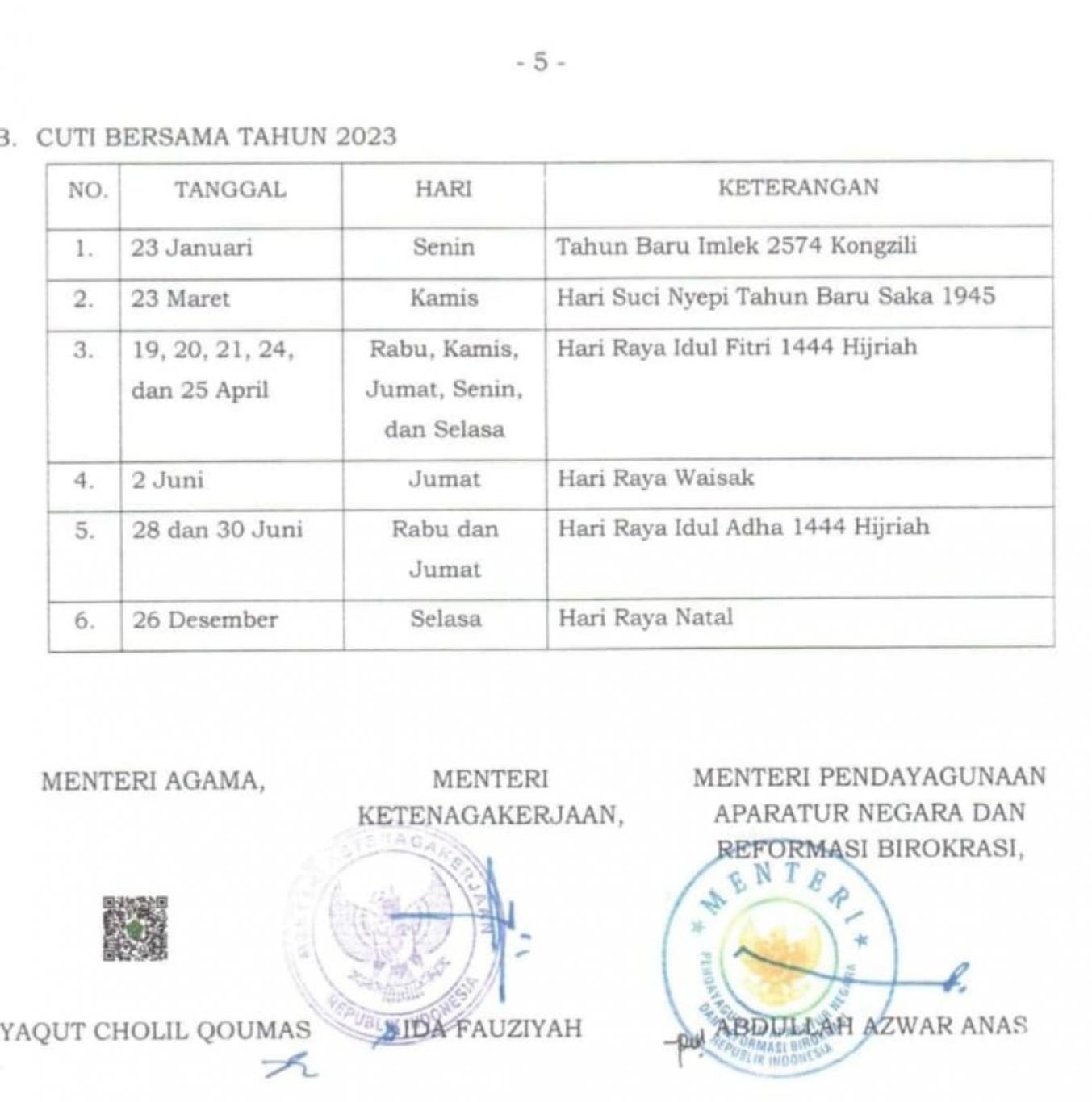 CUTI BERSAMA IDUL ADHA 1444H RESMI DITAMBAH OLEH PEMERINTAH