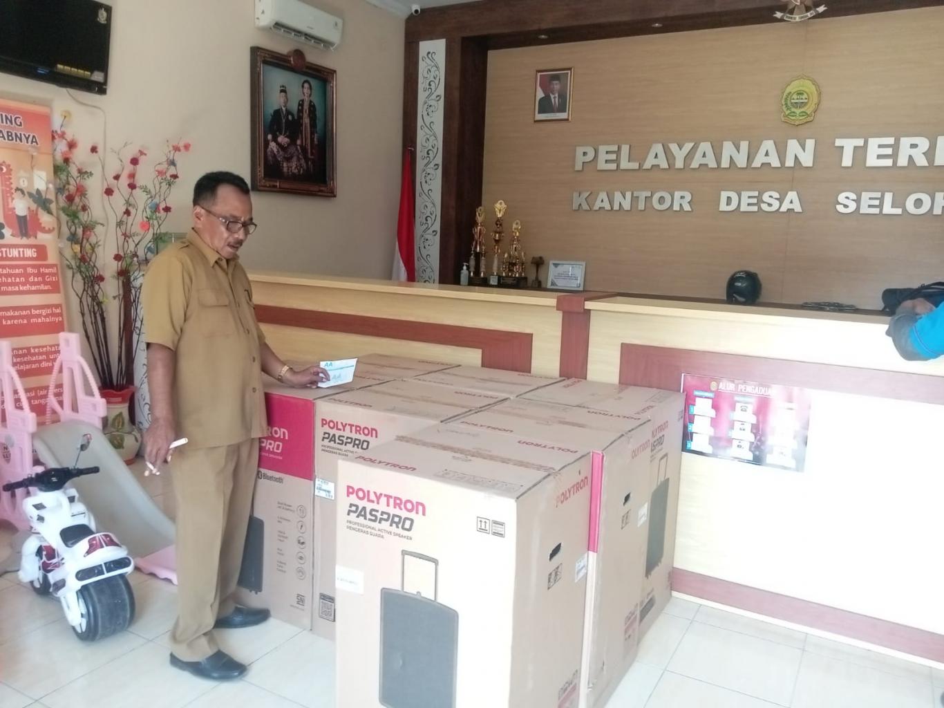 Penyerahan Fasilitas Sound System dari Pemerintah Kalurahan Seloharjo Ke Beberapa Padukuhan di Seloh