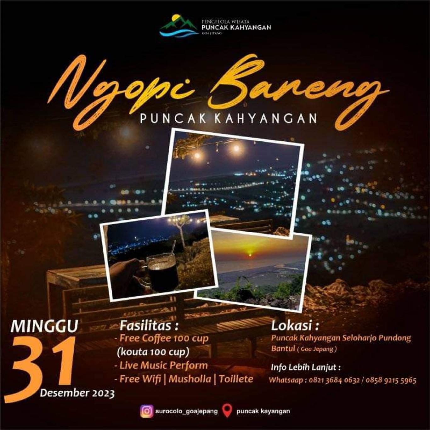 NGOPI BARENG SAMBIL MENIKMATI PERGANTIAN TAHUN DI GOA JEPANG
