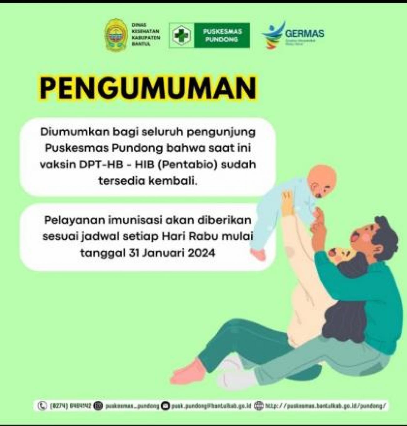 Puskesmas Pundong Umumkan Vaksin DPT-HB-HIB Akan Tersedia Kembali