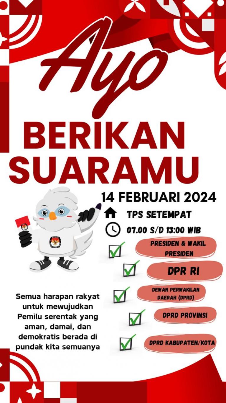 Ayo Berikan Suaramu pada 14 Februari 2024!