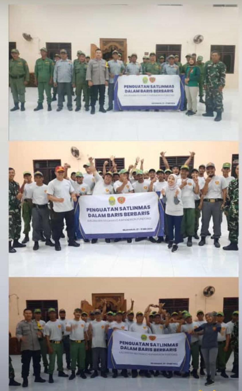 Penguatan SATLINMAS dalam Baris Berbaris