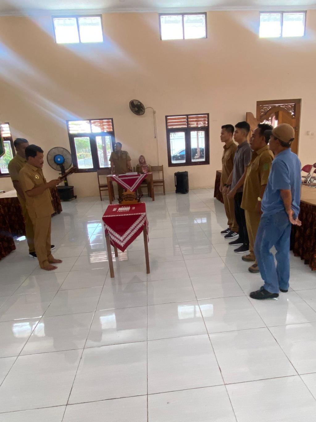 Gladi Bersih Pengambilan Sumpah Jabatan dan Pelantikan Pamong Kalurahan Seloharjo