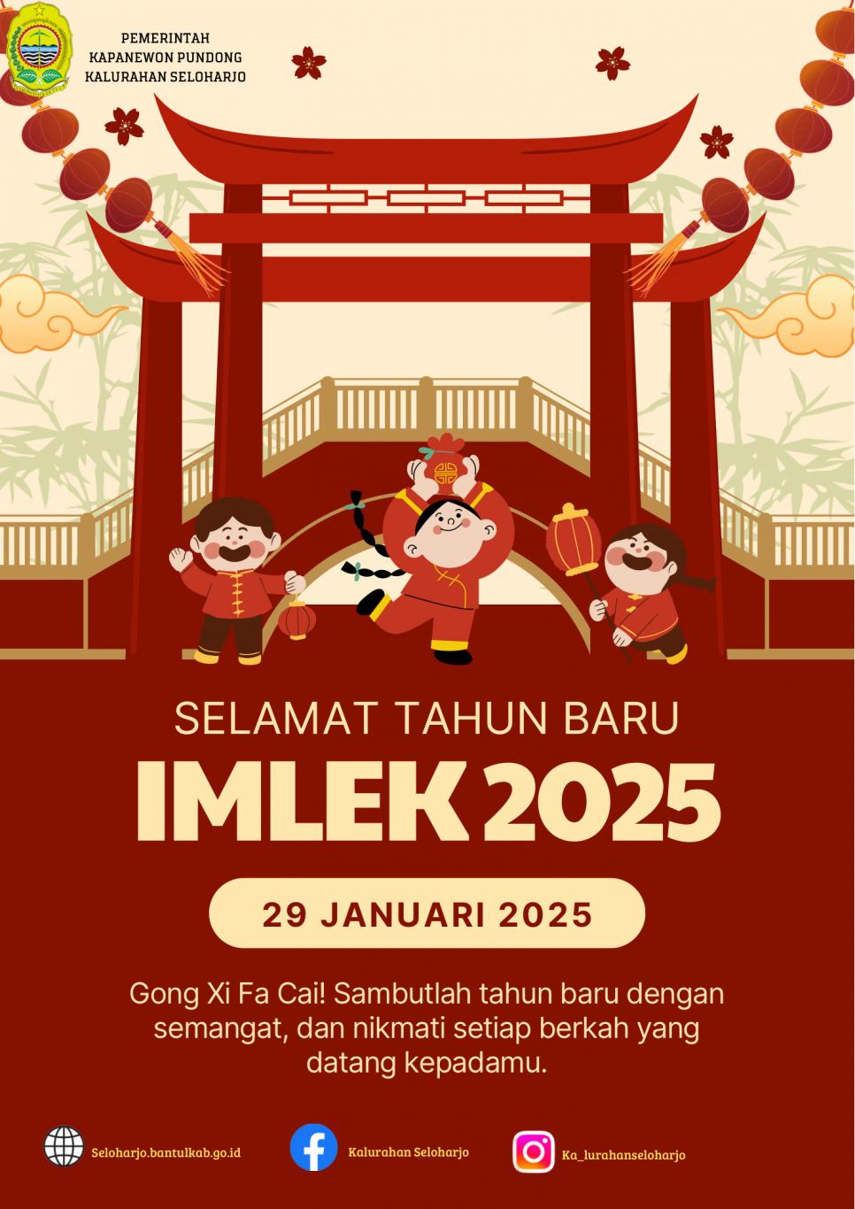 Pemerintah Kalurahan Seloharjo Mengucapkan Selamat Tahun Baru Imlek