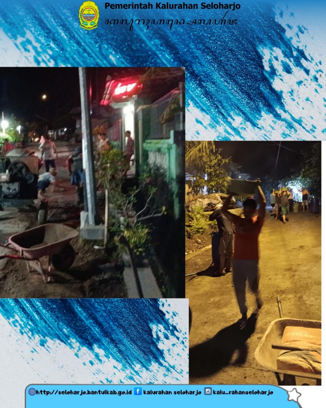 Cor Blok Bahu Jalan di Padukuhan Soka