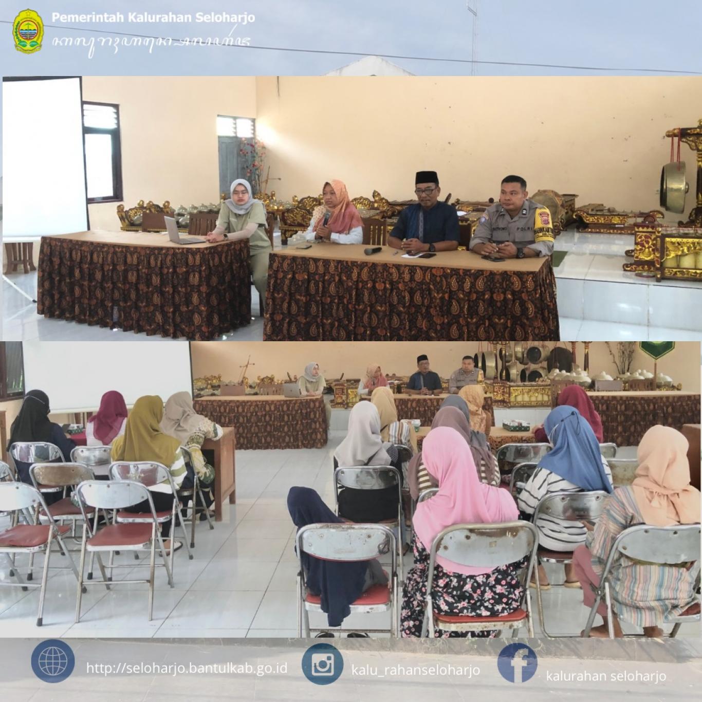 Pembagian PMT Bumil Resti di Kalurahan Seloharjo