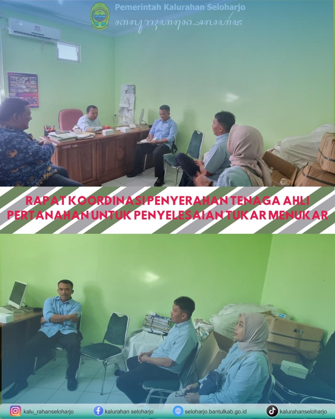 Rapat Koordinasi Penyerahan Tenaga Ahli Pertanahan untuk Penyelesaian Tanah Tukar Menukar