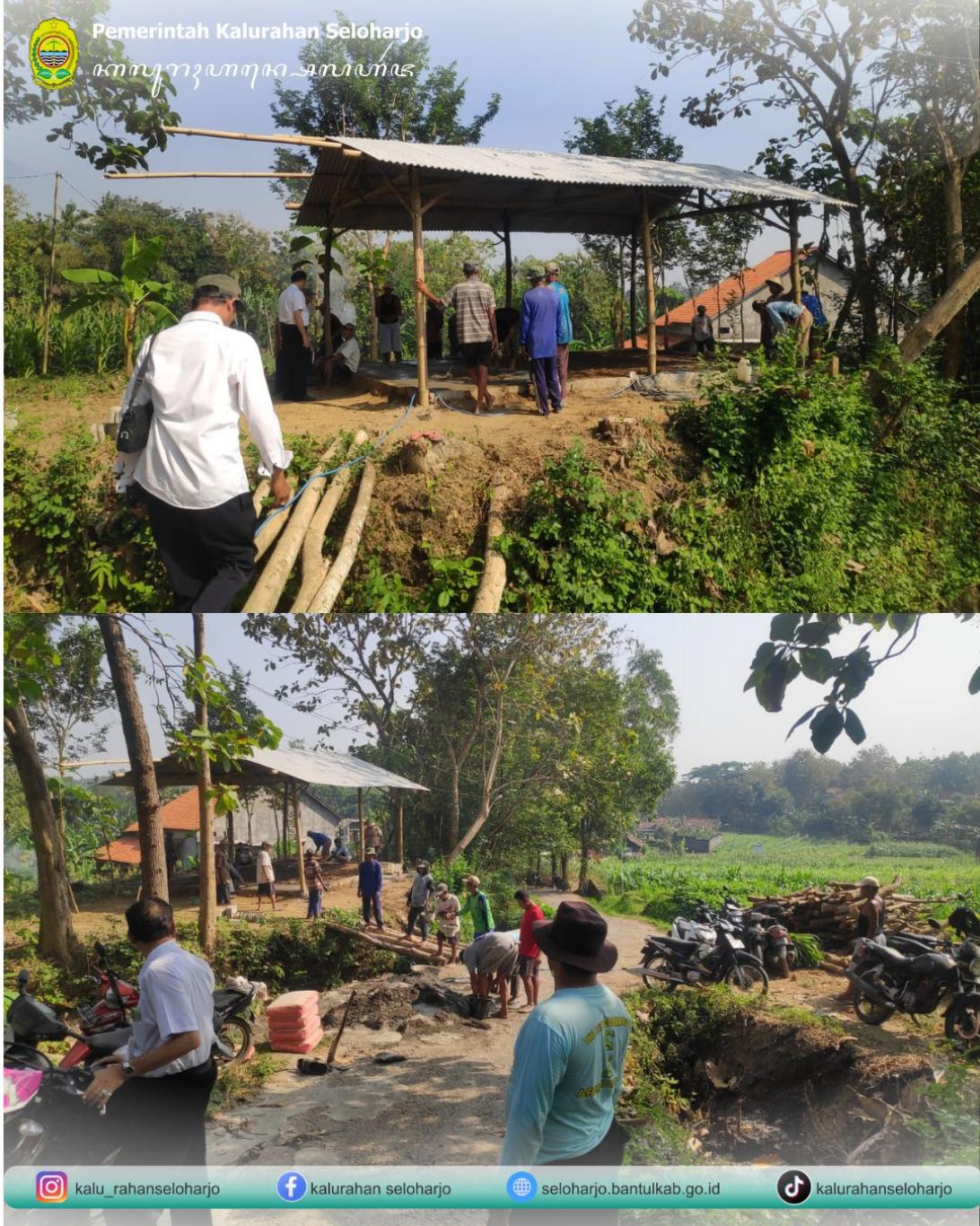 Pembangunan Gubuk Tani di Padukuhan Blali Seloharjo