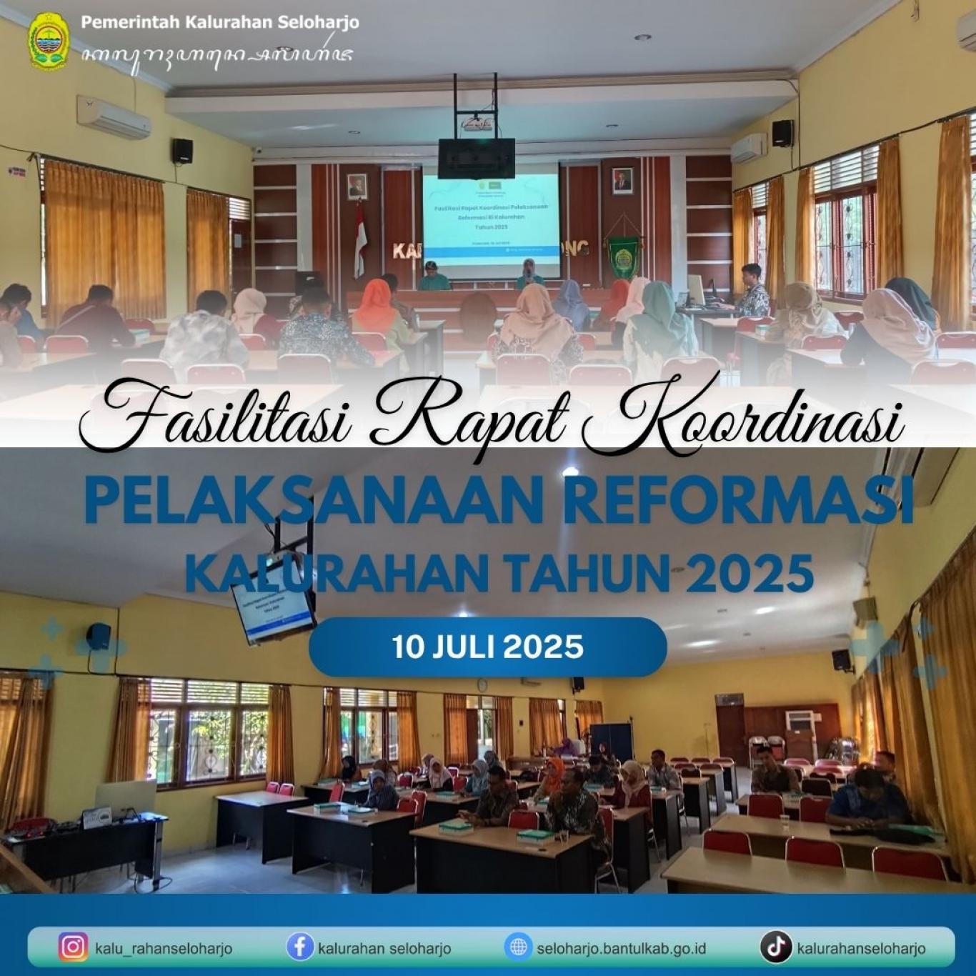 Fasilitasi Rapat Koordinasi Pelaksanaan Reformasi Kalurahan Tahun 2025