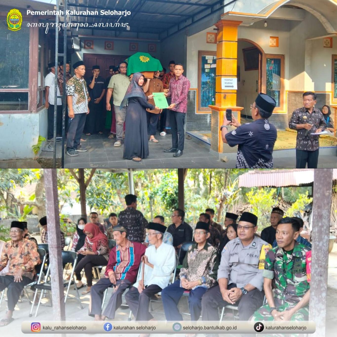 Aksi Simpati Pemerintah Kalurahan Seloharjo Kepada Kyai Sumartono/Marjuki Warga Padukuhan Ngentak