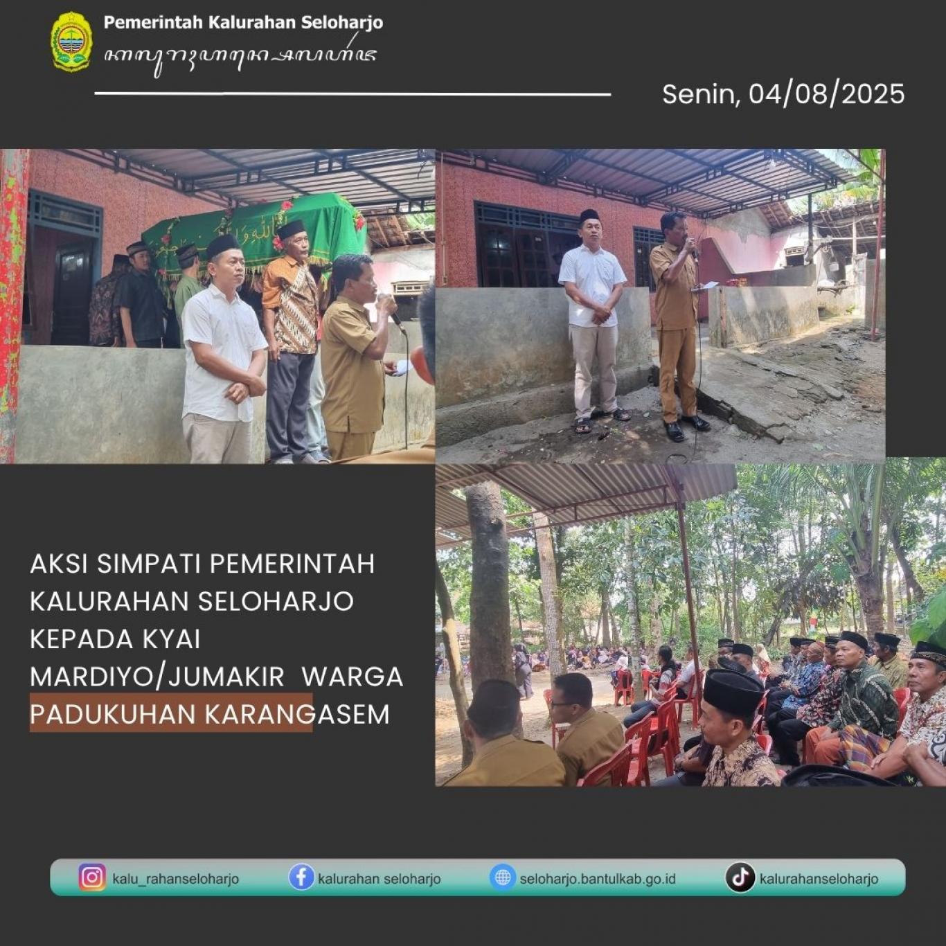 Berita Lelayu Kyai Mardiyo/Jumakir di Padukuhan Karangasem