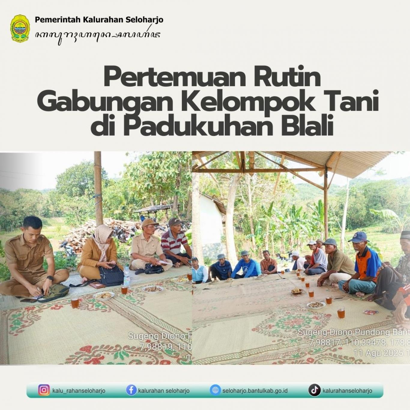 Pertemuan Rutin Gabungan Kelompok Tani di Padukuhan Blali