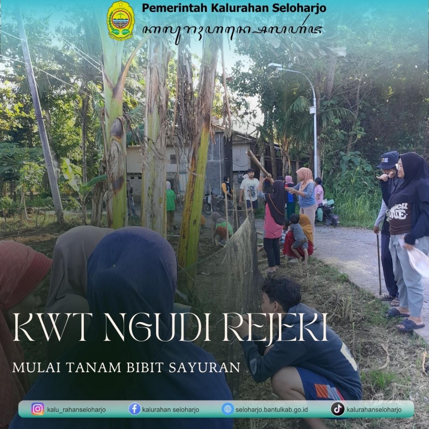 KWT Ngudi Rejeki Mulai Tanam Sayuran