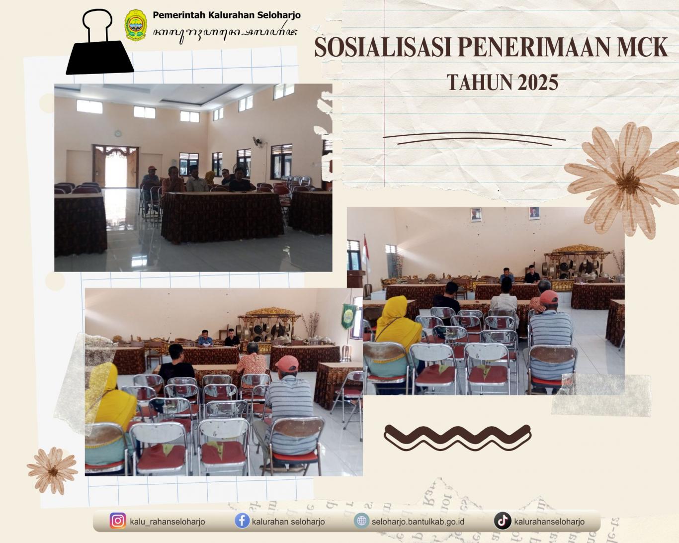 Sosialisasi Penerimaan MCK Kalurahan SeloharjoTahun 2025