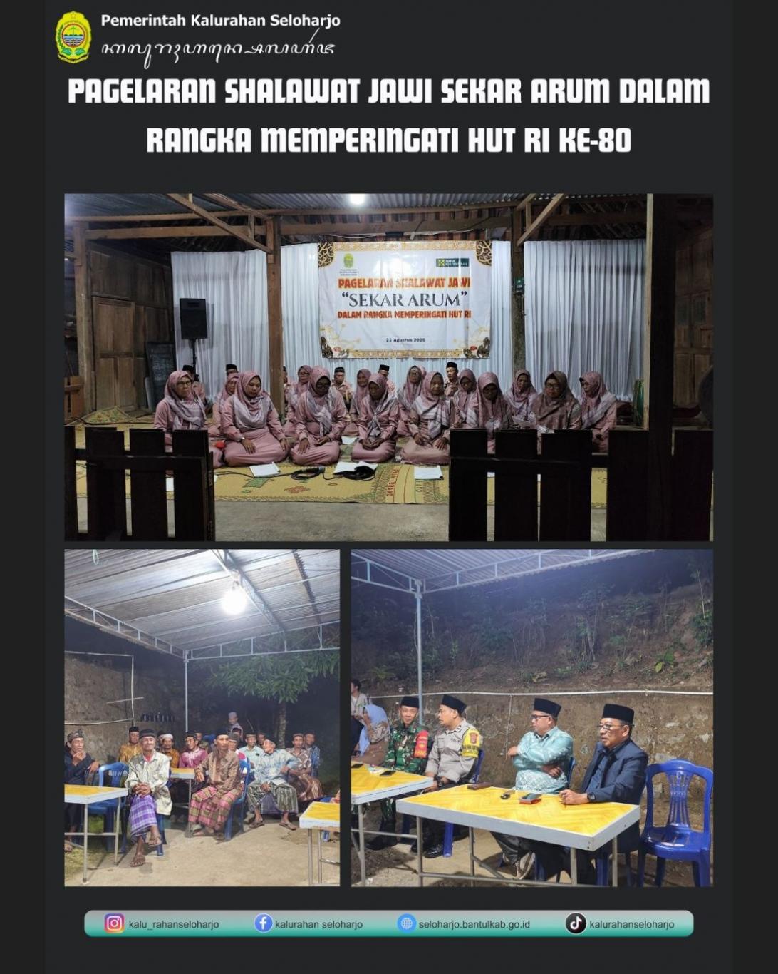 Pagelaran Shalawat Jawi Sekar Arum dalam Rangka Memperingati HUT RI ke-80