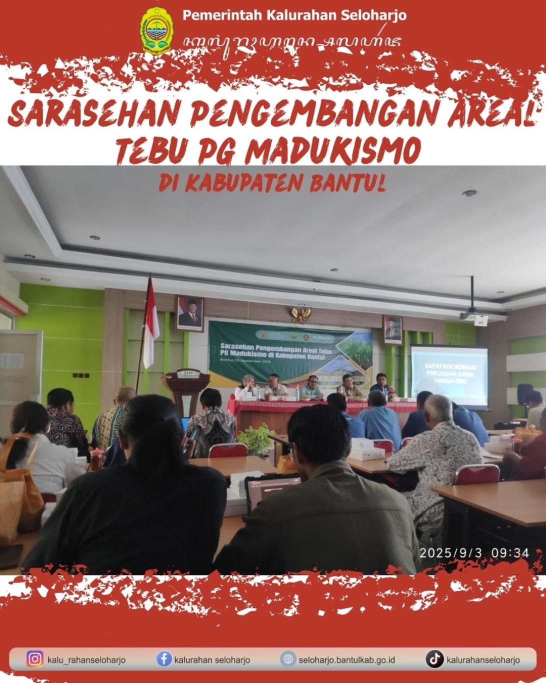 Sarasehan Pengembangan Areal Tebu PG Madukismo di Kabupaten Bantul
