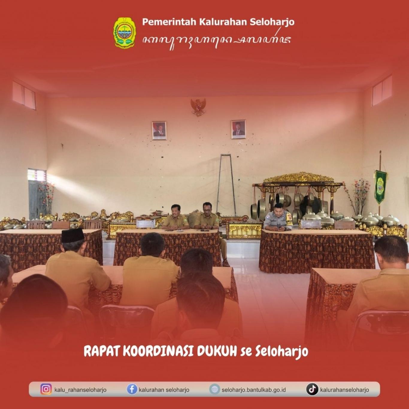 Rapat Koordinasi Rutin Dukuh se Seloharjo