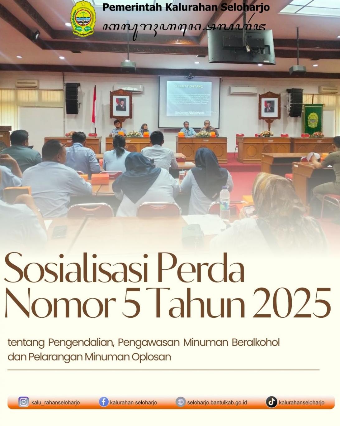 Sosialisasi Peraturan Daerah Kabupaten Bantul Nomor 5 Tahun 2025