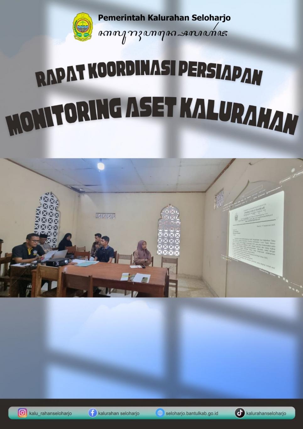 Rapat Koordinasi Persiapan Monitoring Aset Kalurahan