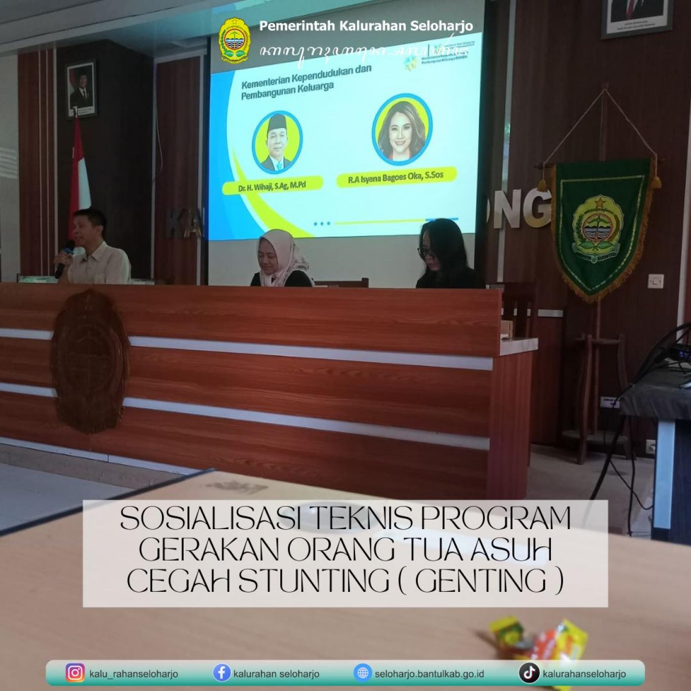 Sosialisasi Teknik Program Gerakan Orang Tua Asuh Cegah Stunting (GENTING)