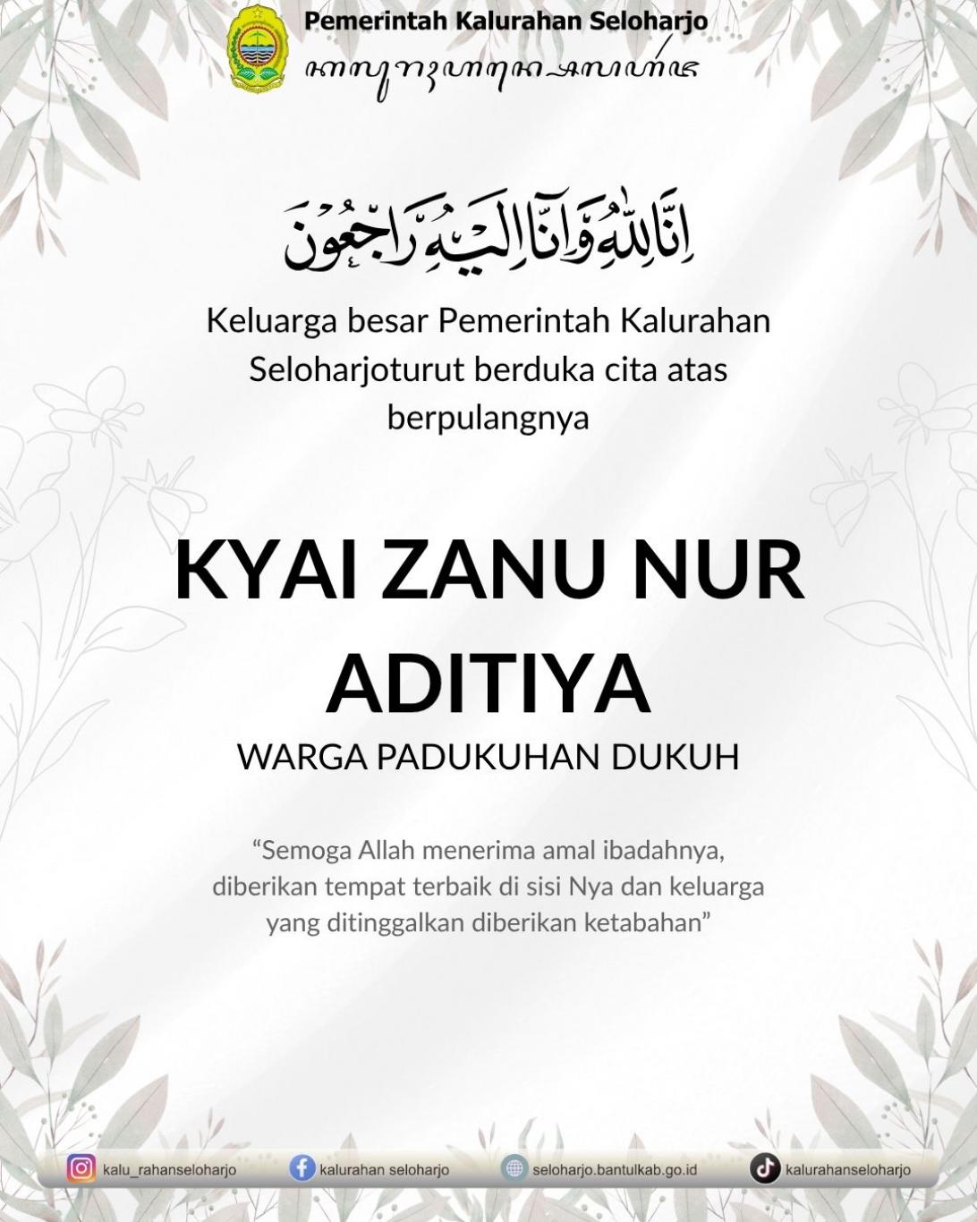 Aksi Simpati Pemerintah Kalurahan Seloharjo Kepada Kyai Zanu Nur Aditiya Warga Padukuhan Dukuh
