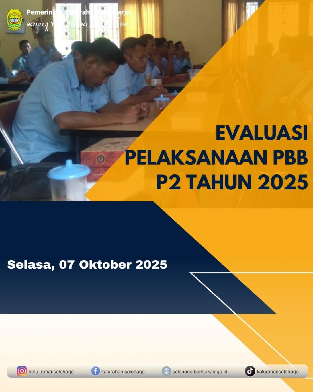 Evaluasi Pelaksanaan PBB P2 Tahun 2025