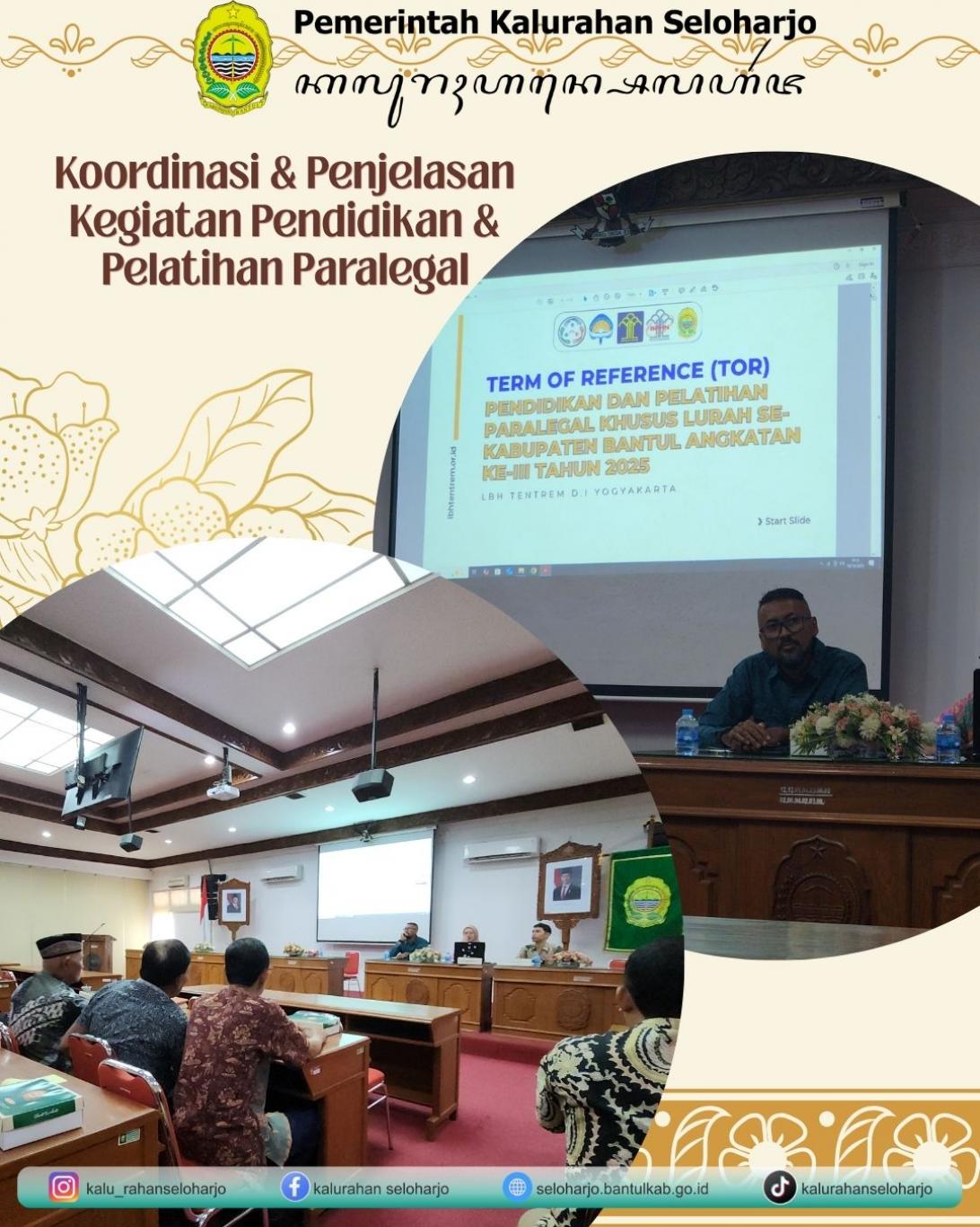 Koordinasi dan Penjelasan Kegiatan Pendidikan dan Pelatihan Paralegal