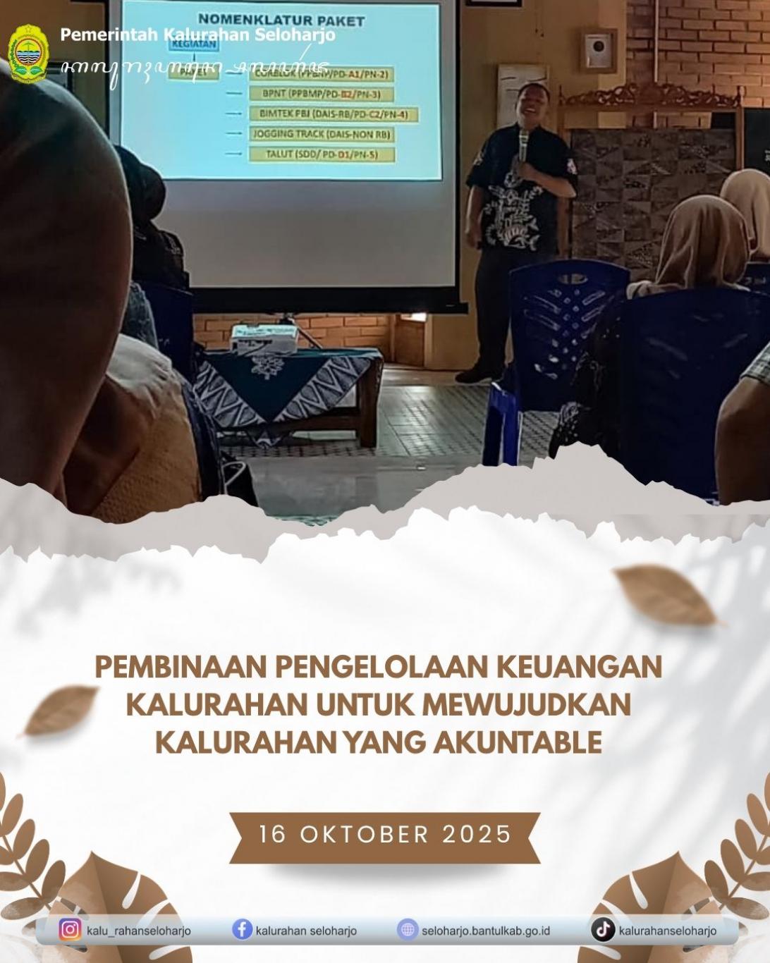 Pembinaan Pengelolaan Keuangan Kalurahan untuk Mewujudkan Kalurahan yang Akuntable