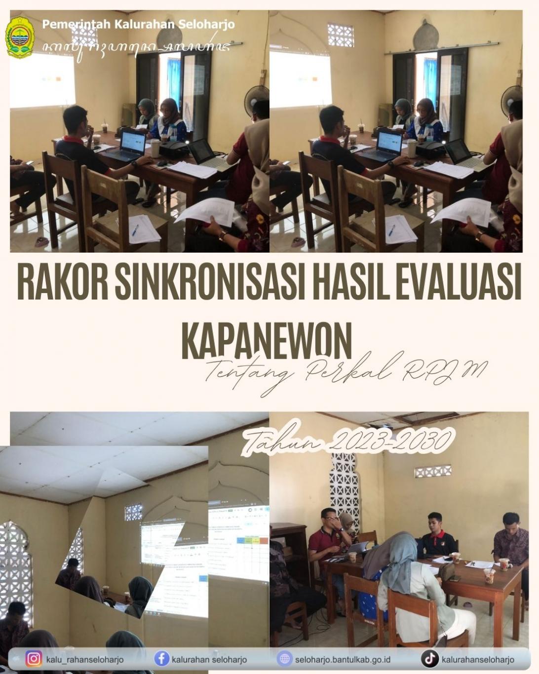 Rakor Sinkronisasi Hasil Evaluasi Kapanewon Tentang Perkal RPJM Tahun 2023-2030