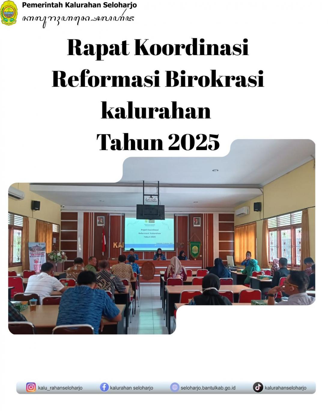 Rapat Koordinasi Reformasi Birokrasi Kalurahan Tahun 2025
