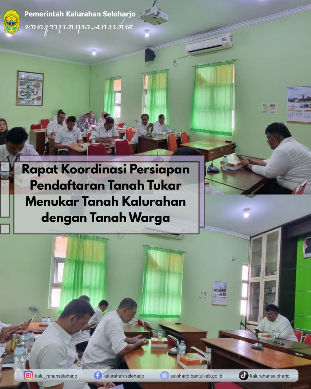 Rapat Koordinasi Persiapan Pendaftaran Tanah Tukar Menukar Tanah Kalurahan dengan Tanah Warga   