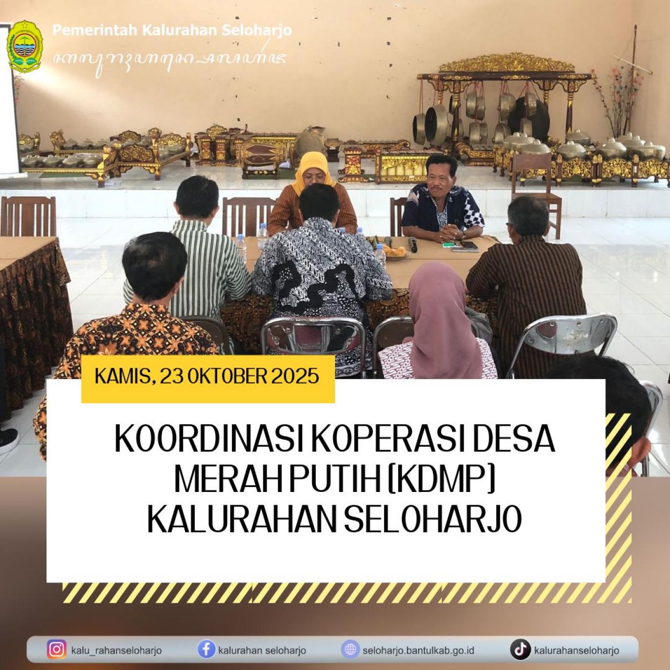Koordinasi Koperasi Desa Merah Putih (KDMP) Kalurahan Seloharjo
