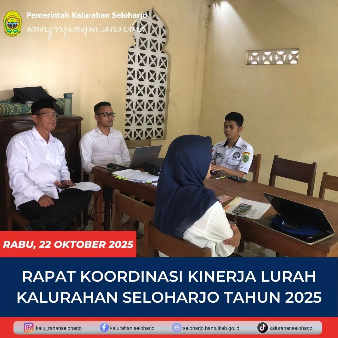 Rapat Koordinasi Kinerja Lurah Kalurahan Seloharjo Tahun 2025