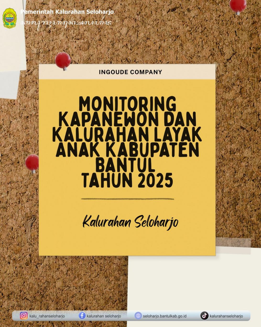 Monitoring Kapanewon dan Kalurahan Layak Anak Kabupaten Bantul Tahun 2025