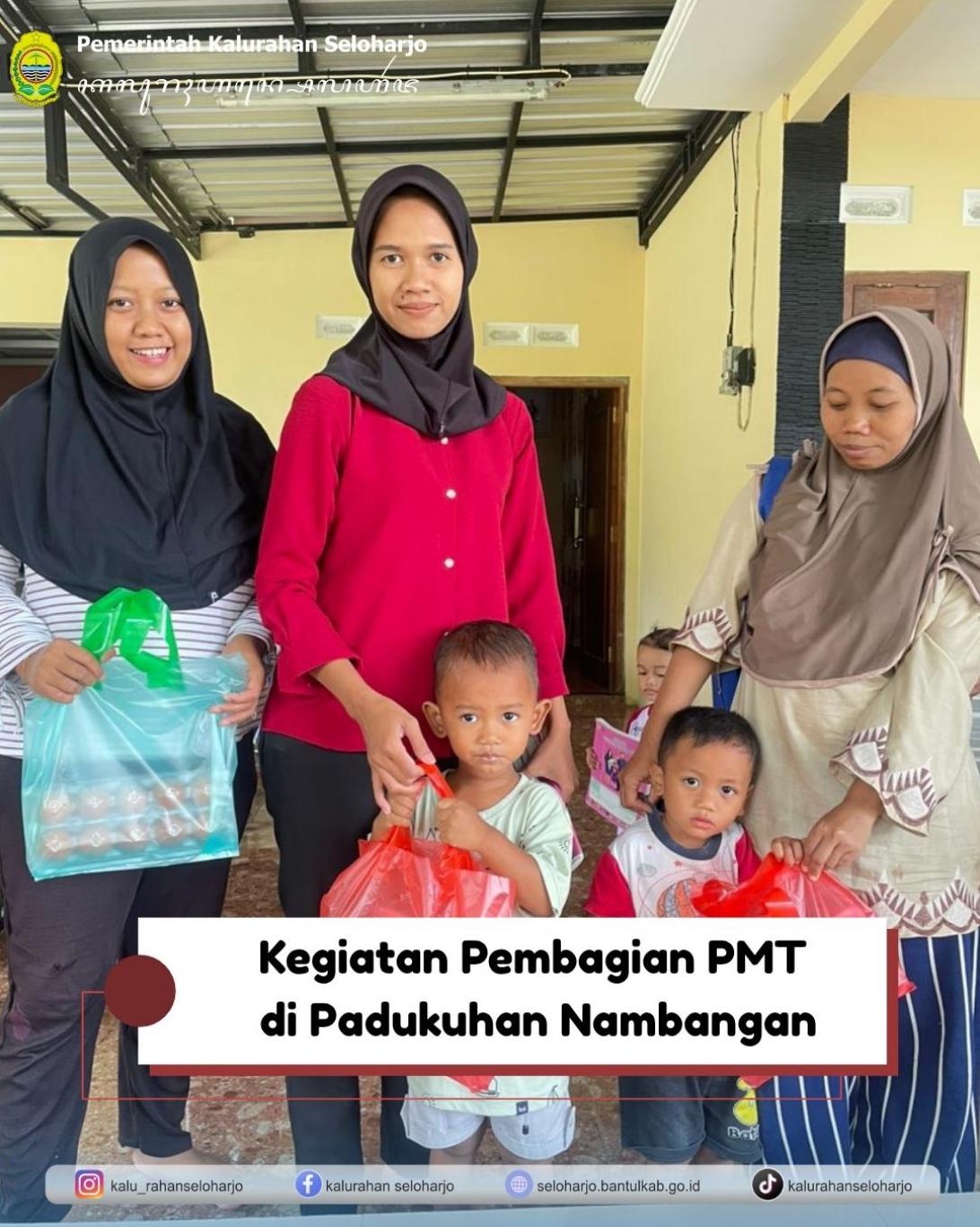 Kegiatan Pembagian PMT di Padukuhan Nambangan