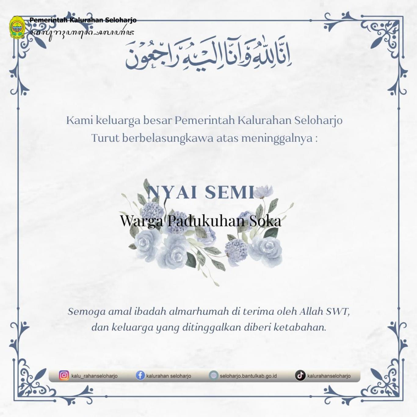 Aksi Simpati Pemerintah Kalurahan Seloharjo Kepada Nyai Semi Warga Padukuhan Soka