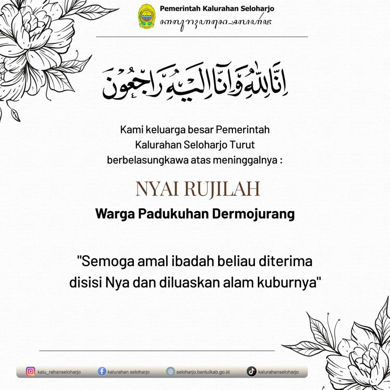 Aksi Simpati Pemerintah Kalurahan Seloharjo Kepada Nyai Rujilah Warga Padukuhan Dermojurang