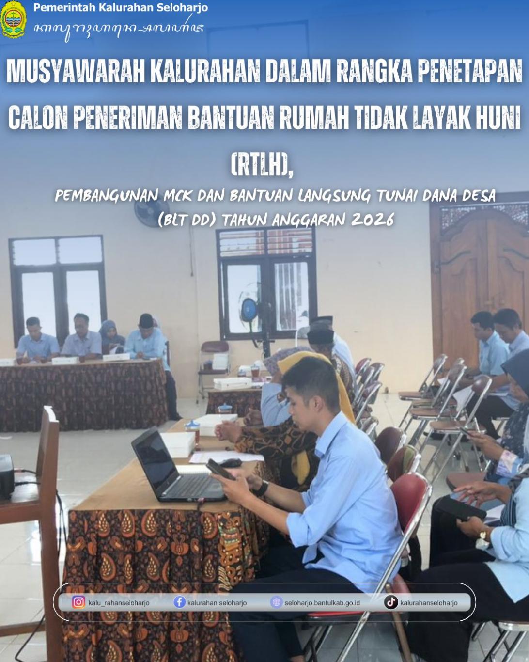Musyawarah Kalurahan dalam Rangka Penetapan Calon Peneriman Bantuan Rumah Tidak Layak Huni (RTLH), P