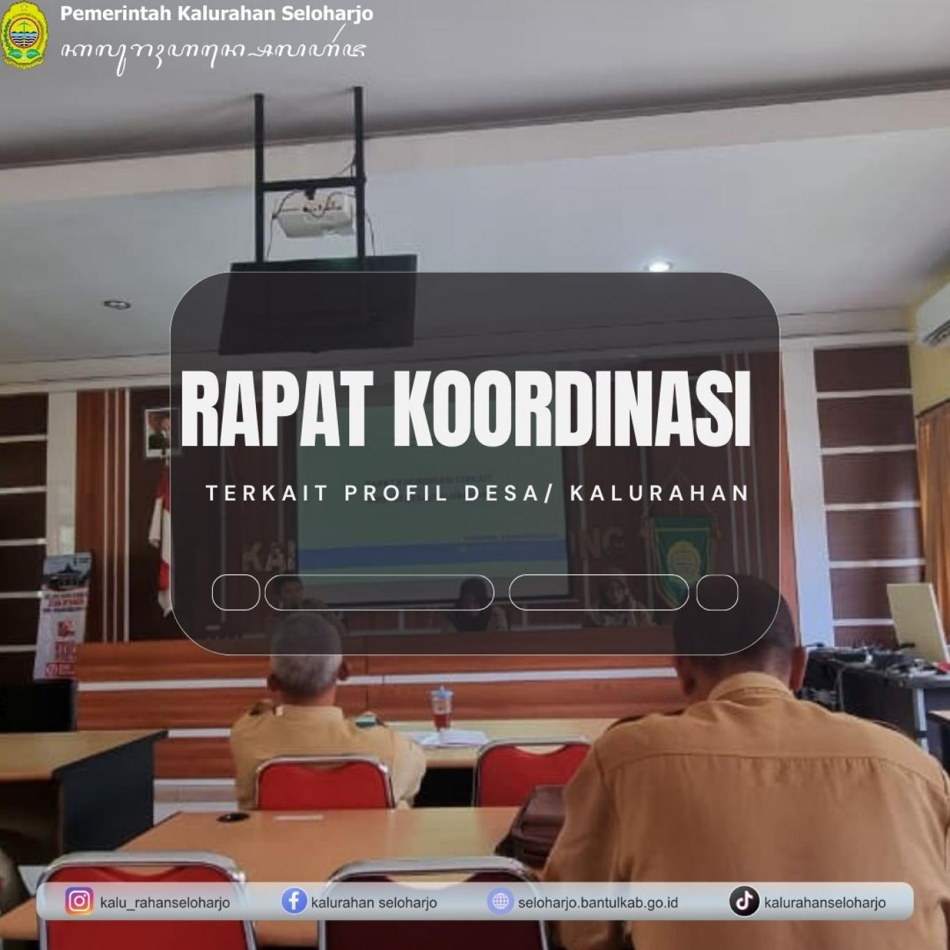 Rapat Koordinasi Terkait Profil Desa/ Kalurahan