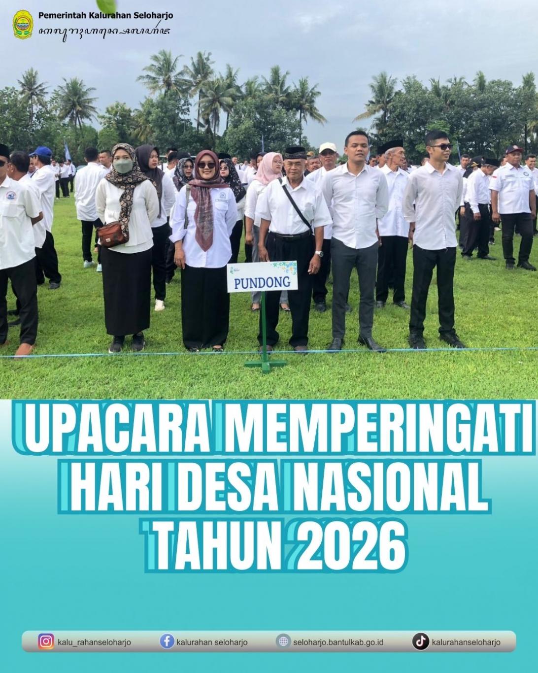 Upacara memperingati Hari Desa Nasional Tahun 2026