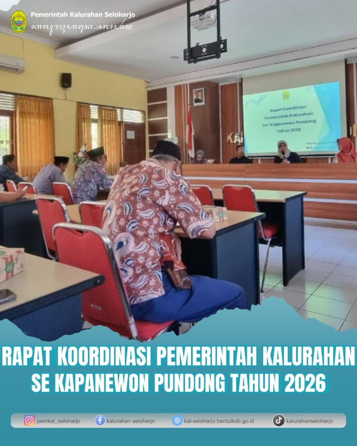 Rapat Koordinasi Pemerintah Kalurahan se Kapanewon Pundong Tahun 2026