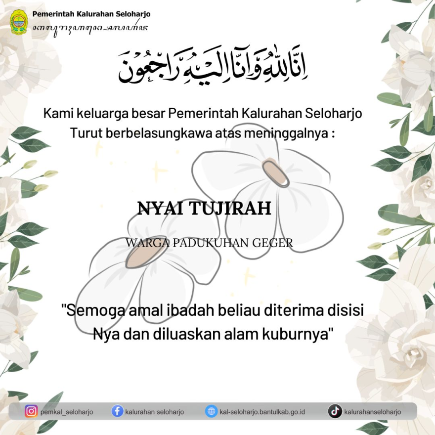 Berita Lelayu Nyai Tujirah Warga Padukuhan Geger