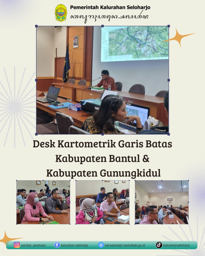 Desk Kartometrik Garis Batas Kabupaten Bantul & Kabupaten Gunungkidul