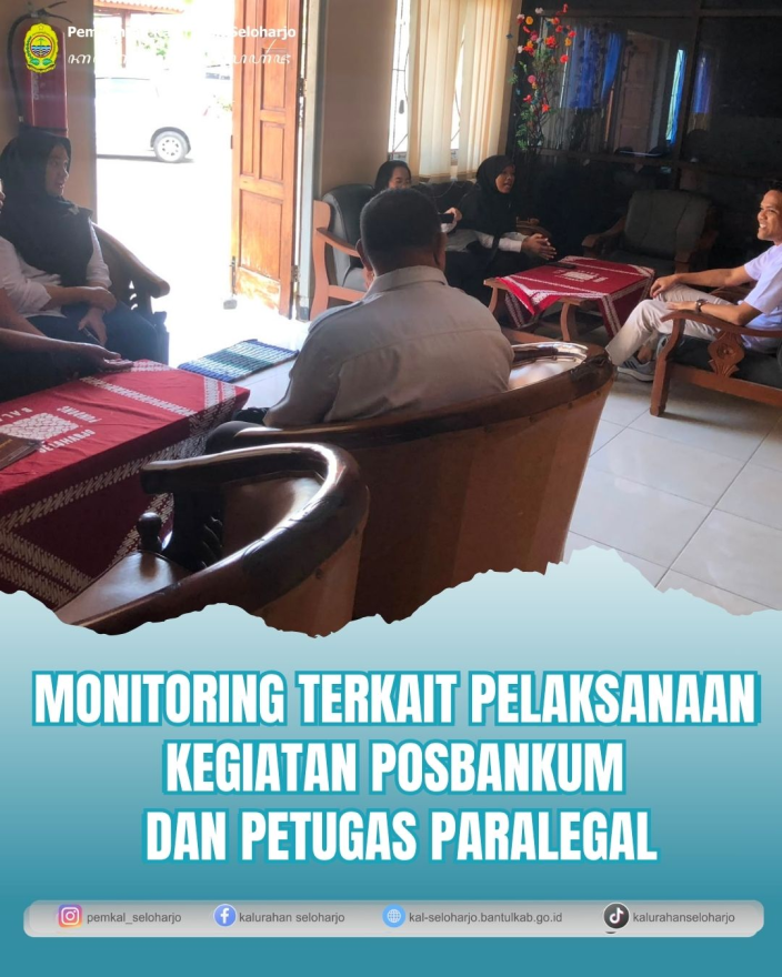 Monitoring terkait Pelaksanaan Kegiatan Posbankum dan Petugas Paralegal