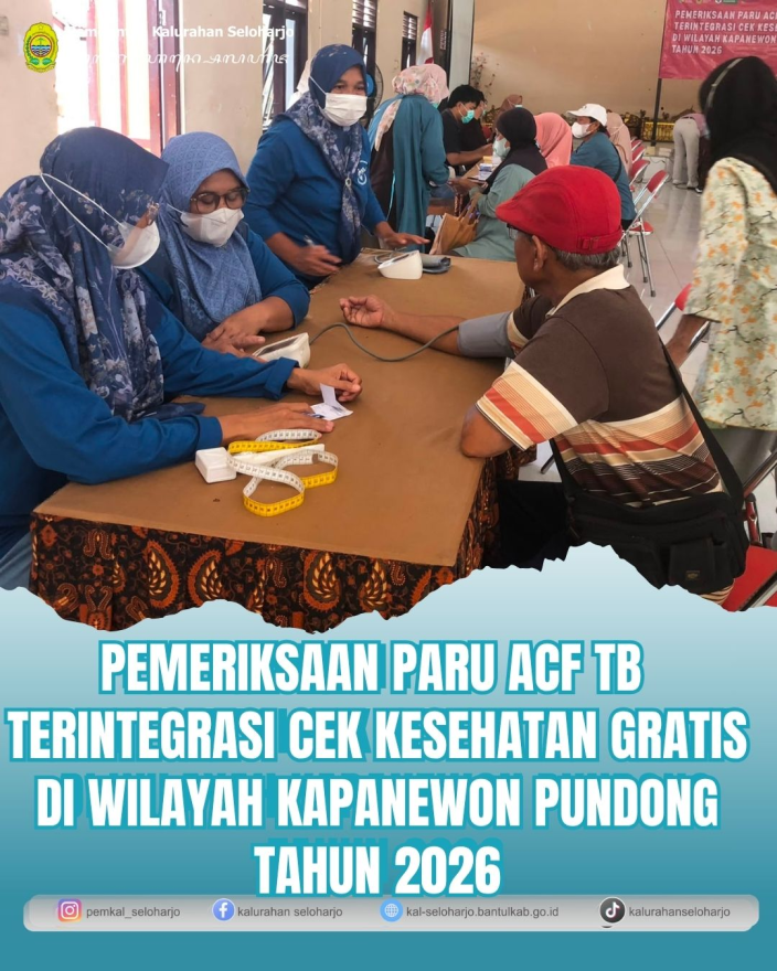 Pemeriksaan Paru ACF TB Terintegrasi Cek Kesehatan Gratis di Wilayah Kapanewon Pundong Tahun 2026